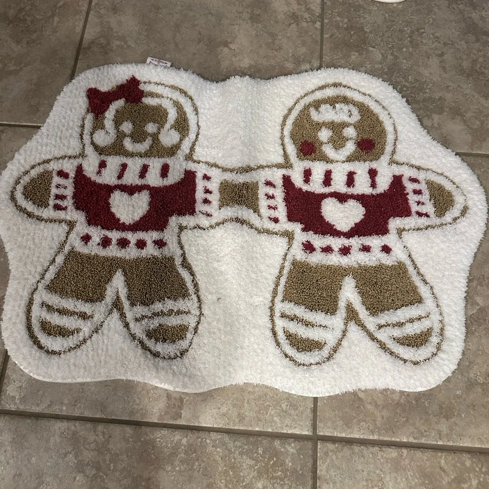 Gingerbread Couple Bath Mat